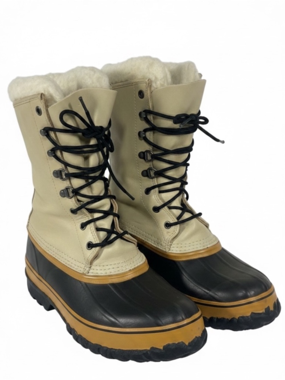 LaCrosse Winnepeg Tan Black Steel Shank Winter Snow Ice Insulated Boots size 8